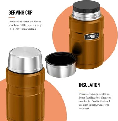 Термос з нержавіючої сталі, 710 мл, малинового кольору (мідний)