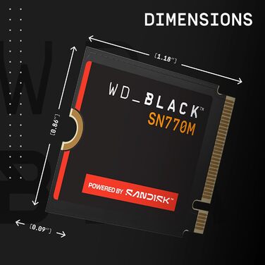 WD_BLACK SN770M 2TB NVMe SSD M.2 2230 для геймінгу (Steam Deck, Surface)