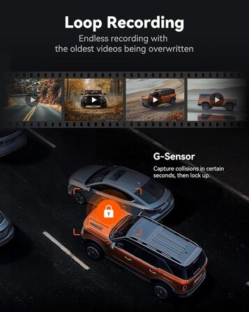 WOLFBOX Dashcam G840S 4K: Дзеркало-відеореєстратор з камерою заднього виду, WiFi, IPS-екран, GPS, 32GB, G-сенсор, Park Mode