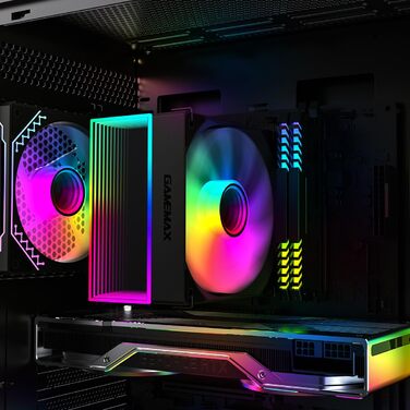 Кулер CPU GAMEMAX SIGMA 550 Infinity (білий) для Intel LGA1851/1700, AMD AM5/AM4, 220W TDP, 5 Heatpipes, 120mm ARGB PWM