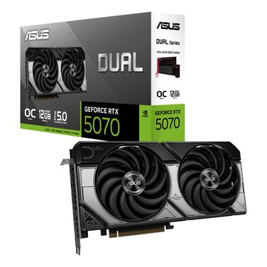 Ігрова відеокарта ASUS Prime GeForce RTX 5070 12GB GDDR7 OC Edition Dual, чорна