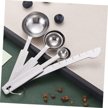 4-piece measuring spoon set for baking, tablespoons, measuring spoons, kitchen measuring cups for liquids, teaspoons, measuring spoons, tablespoons, measuring cups, set, beans.