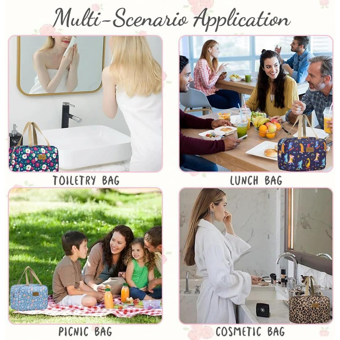 Велика косметичка для подорожей, жіноча косметичка-органайзер, велика сумочка для косметики з ручкою, аксесуари для жінок та чоловіків, #9 Листя (^14 Кольорові квіти)