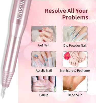 Електричний фрезер для нігтів JODSONE 6 в 1: професійний набір для манікюру та педикюру (акрил, гель)