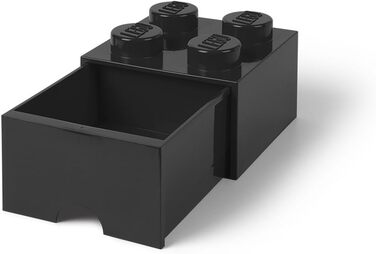 Скринька LEGO Room Copenhagen, 4 відсіки, 4,7 л, чорна, пластик, стільова, для зберігання іграшок