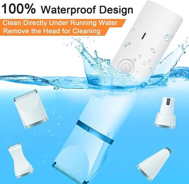 Триммер для собак Pw Trim Pro: тихий, водонепроникний, для догляду за лапами, очима, вухами, обличчям та тілом (набір)