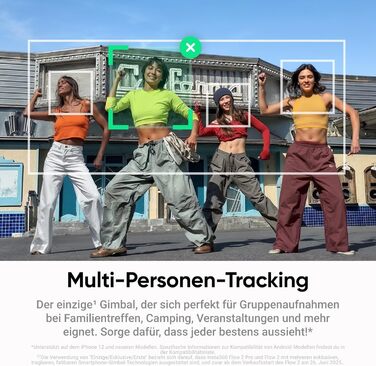Insta360 Flow 2 сірий – стабілізатор для смартфонів, з функцією AI-трекінгу, вбудований штатив/селфі-стік, пульт дистанційного керування, для iPhone/Android, для подорожей
