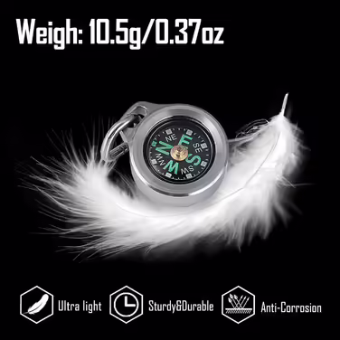 MecArmy CMP Mini-Kompass aus Titan/Messing, luxurious survival pocket compass – Father to son gift, Mother/Father to son graduation gift, birthday gift