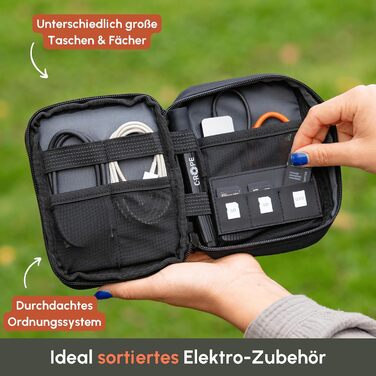 C-Rope Electronic Organizer for Travel | Size S | Cable Bag for Electronic Accessories | Portable Cable Organizer for Camera Accessories, etc.