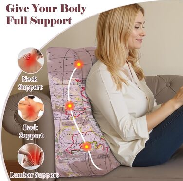 Вигнуте подушко-крісло для читання, подушка-підголовник для ліжка, дивана, 60 см (Kamelkarte)