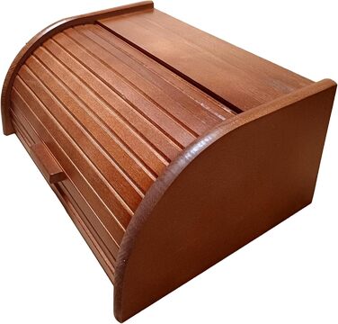 Дерев'яна коробка для хліба, розкривна/розкладна, різні моделі, темний коричневий колір, розмір Large