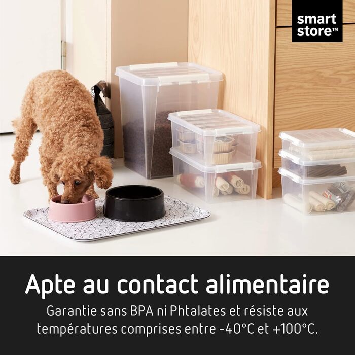 SmartStore - 10x Storage Box with Lid Classic 2L (21x17x11cm) | Stackable Box with Lid | Food-Safe Plastic Box | Plastic Box with Lid & Reinforced Corners | 10-Year Warranty (3.5L)