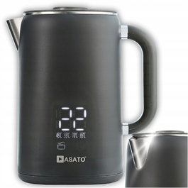 Електричний чайник Asato Pro Hot Grey, 1500 Вт, 1,7 л, сірий