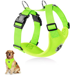 Шлейка для собак SlowTon, No Pull, для малих та середніх собак, м'яка, дихаюча, лімоний колір