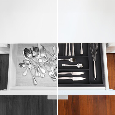 Relaxdays Extendable Bamboo Cutlery Box