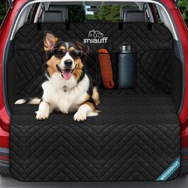Захист для багажника автомобіля для собак Преміум-якість - Водонепроникний та стійкий до подряпин - Автомобільна підстилка для собак з кишенею - Захист багажника та захист краю вантажного отвору (з прострочкою)