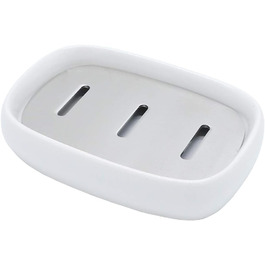 Миска для мила Lofekea з кераміки та нержавіючої сталі, двошарова мильниця для ванної та душу