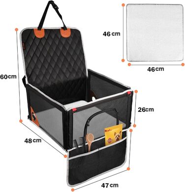 Автокрісло для собак - комфортне та дихаюче, для маленьких та середніх порід