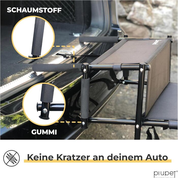 Foldable Dog Stairs - Mobile Car Step for Large & Small Dogs - Waterproof PVC Pet Ladder for Safety & Comfort