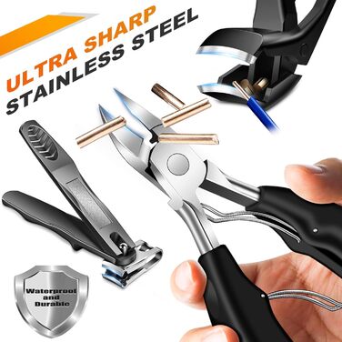 Інструмент для стрижки нігтів для літніх людей та чоловіків з товстими нігтями, 16 мм/37 мм, важкий, з кутовими лезами 45 градусів, для врослого нігтя (Помаранчевий)