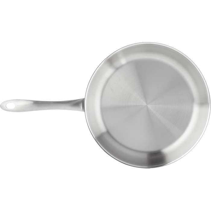 Fissler Frying Pan Set, 2-piece/Catania uncoated stainless steel frying pan (Ø 24 cm) & Cenit coated aluminum frying pan (Ø 28 cm) – Induction-compatible (28 cm)