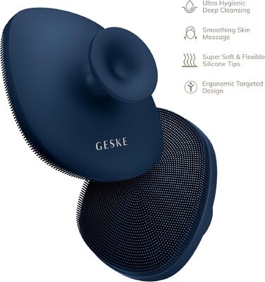 Силіконова щітка для тіла GESKE Body Brush 4 в 1 для глибокого очищення та масажу, Midnight