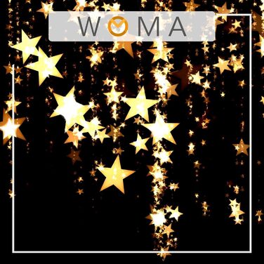 Набір прикрас для ялинки WOMA: 50 кульок різних кольорів (Lemon Gold) - пластикові ялинкові прикраси