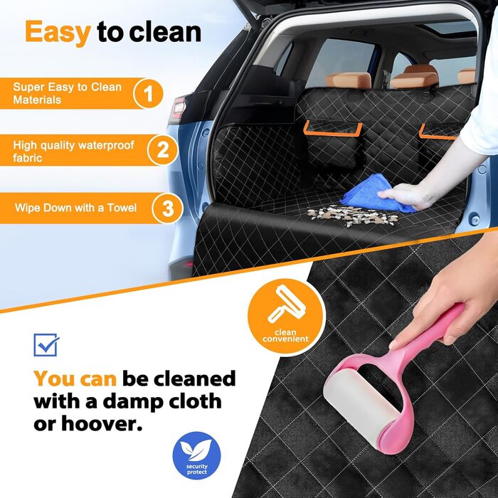 Захист для багажника автомобіля для собак з боковими та захистом краю - універсальний килимок для багажника, водовідштовхувальний та стійкий до подряпин. Підходить для SUV, Van та Kombi
