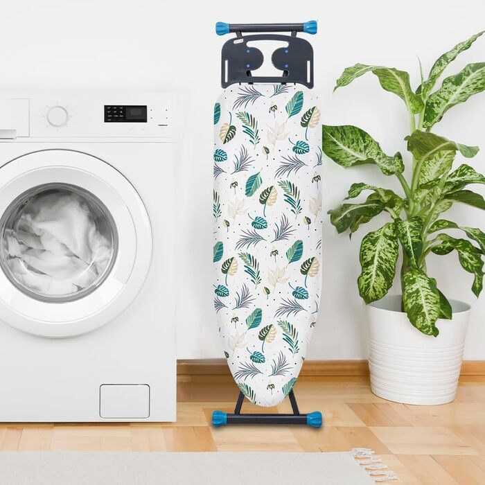 Чохол для прасувальної дошки, 125 x 46 см, універсальний, з гумкою, бавовна, підходить для парогенератора та праски (зелений)