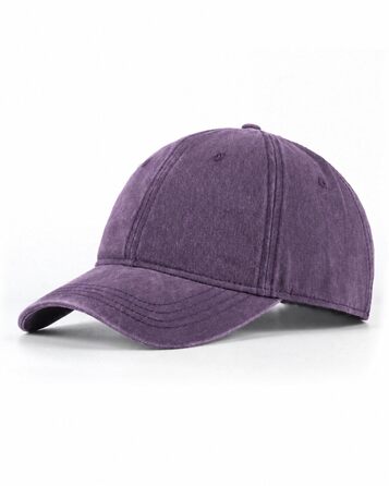 Кепка бейсболка Zylioo XL/XXL вінтажна темно-фіолетова (Dark Purple) з бавовни, washed cotton