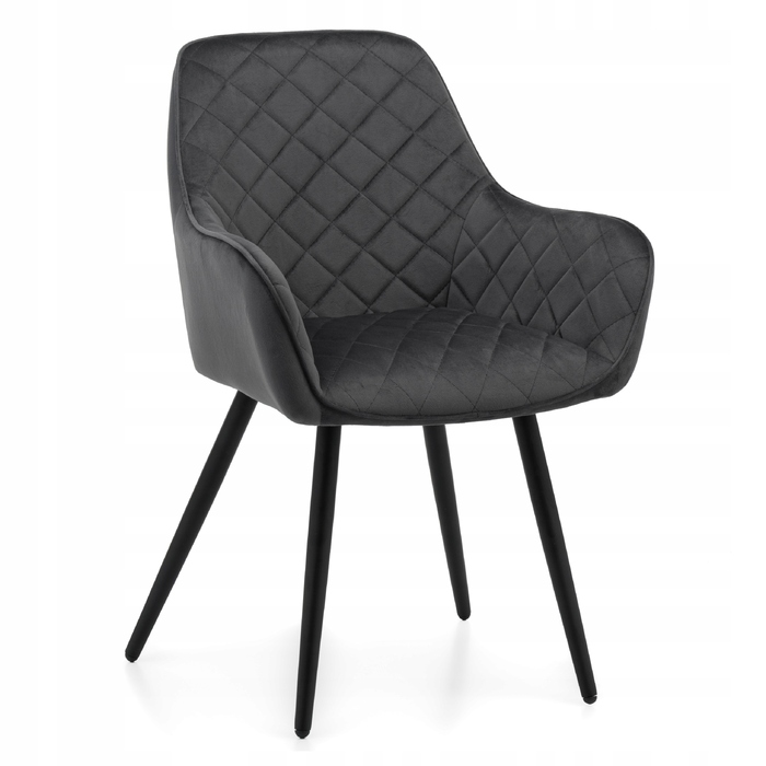 Оббитий велюром стілець для вітальні та їдальні Colin — сучасний стиль Glamour
