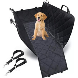 Накидка для собак у машину – водовідштовхувальна, неслизька та стійка до подряпин – захист заднього сидіння автомобіля для собак з боковими панелями, універсальна для легкових автомобілів, позашляховиків та вантажівок, ідеальна як захист заднього сидіння та багажника