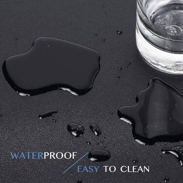 Підкладка на стіл K Knodel, 90x43 см, штучна шкіра, чорна - водонепроникний килимок для ноутбука в офіс