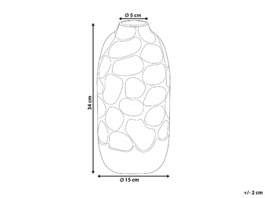 Керамічна ваза Beliani, 15 x 34 см