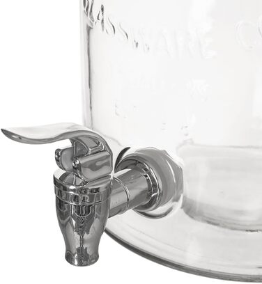 ORION GROUP Retro Drink Dispenser | 6.7 L | Glass Lemonade Dispenser Tap | Bottle with Tap Glasses Drinking Glasses Cocktail Drinking