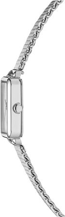 Годинник наручний Liebeskind Berlin для жінок – Квартц з квадратним корпусом 28x28 мм – Водостійкий 3 ATM – Браслет з нержавіючої сталі, шкіри або сітки – Сучасний та універсальний, сріблястий сітчастий браслет