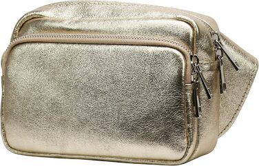 Сумка на пояс з натуральної шкіри для жінок та чоловіків Jisoo G412 (Золота)