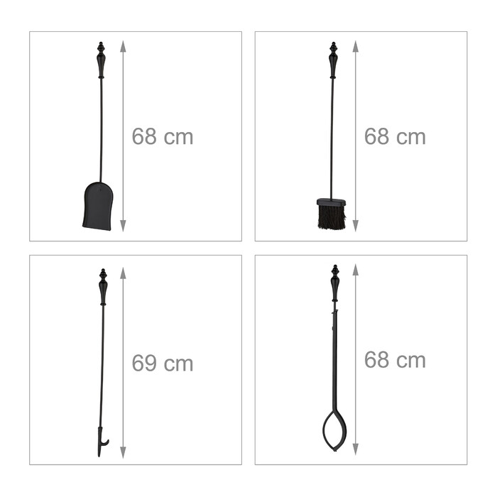 Relaxdays 5-Piece Fireplace Set