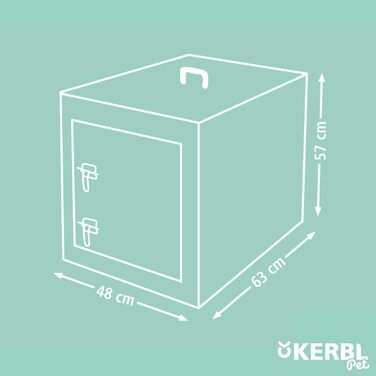 Кірбл Pet Gittertransportbox - переносна клітка для собак, чорна, метал, 63x48x57 см, з висувною пластиковою підставкою