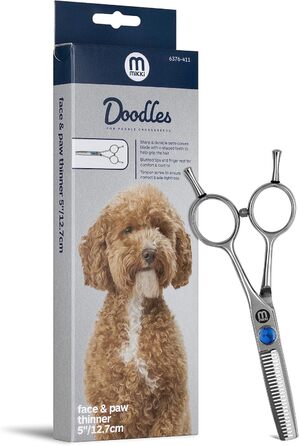 Ножиці Mikki Doodle для грумінгу собак та цуценят: витончене вирівнювання обличчя та лап, професійна якість