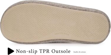 Тапочки жіночі Eagsouni з льону, зручні, з антиковзким покриттям, з піною Memory Foam, плоскі, для дому, теплі, (39/40 EU, Хакі)