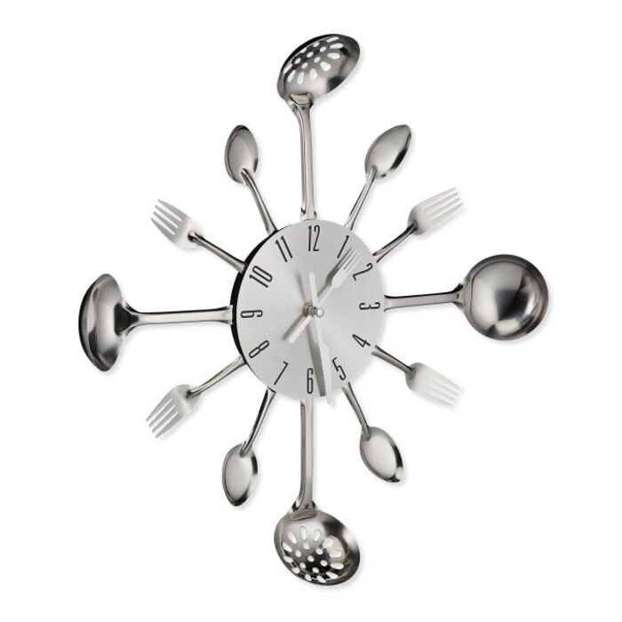 Relaxdays Wall Clock Cutlery