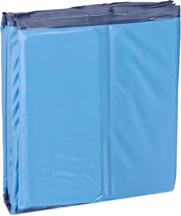 Басейн для собак Relaxdays, 30 x 120 см, розкладний, з клапаном, блакитний