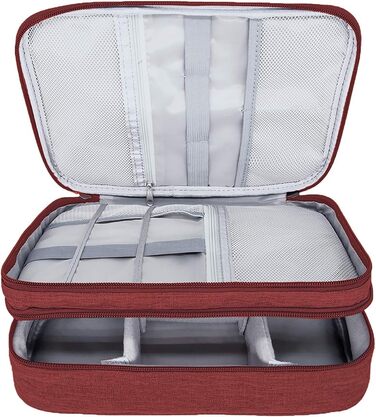 Водонепроникна сумка-органайзер для кабелів та електроніки Ruyosn (червона)