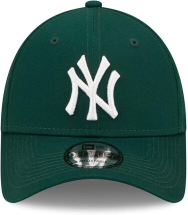 Кепка New Era 9Forty Yankees Essential - бейсболка з вигнутим козирком, MLB, чоловіча, металева застібка, Forest Green