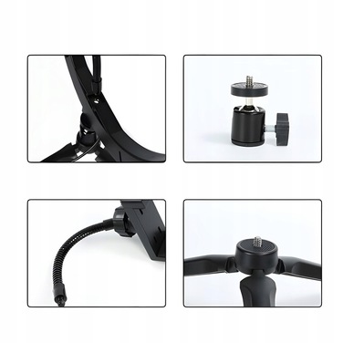 Кільцева LED-лампа для селфі 25 см, 24 Вт, 6500К, штатив 210 см