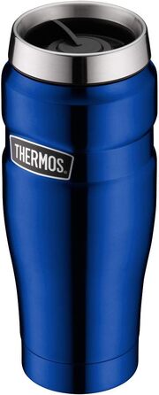 Термокружка туристична Thermos King, нержавіюча сталь, 470 мл, блакитний колір, 8.3 x 8.3 x 20 см