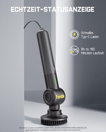 Електрична щітка для чищення Fanttik Flip G9 Pro з двигуном VoltiPulse, чорна