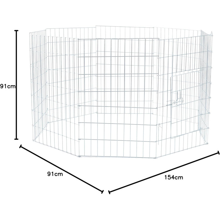 Вольєр для цуценят Trixie Natura, оцинкований, діаметр 154 см, висота 91 см
