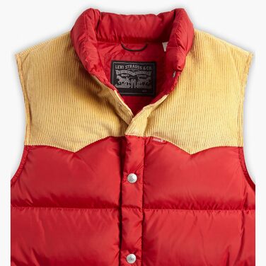 Жилет Levi's чоловічий Western Super Puffer Weste L Rhythmic Red